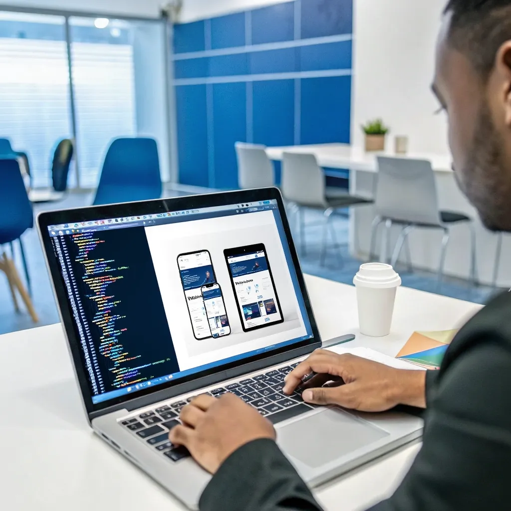 a designer working on